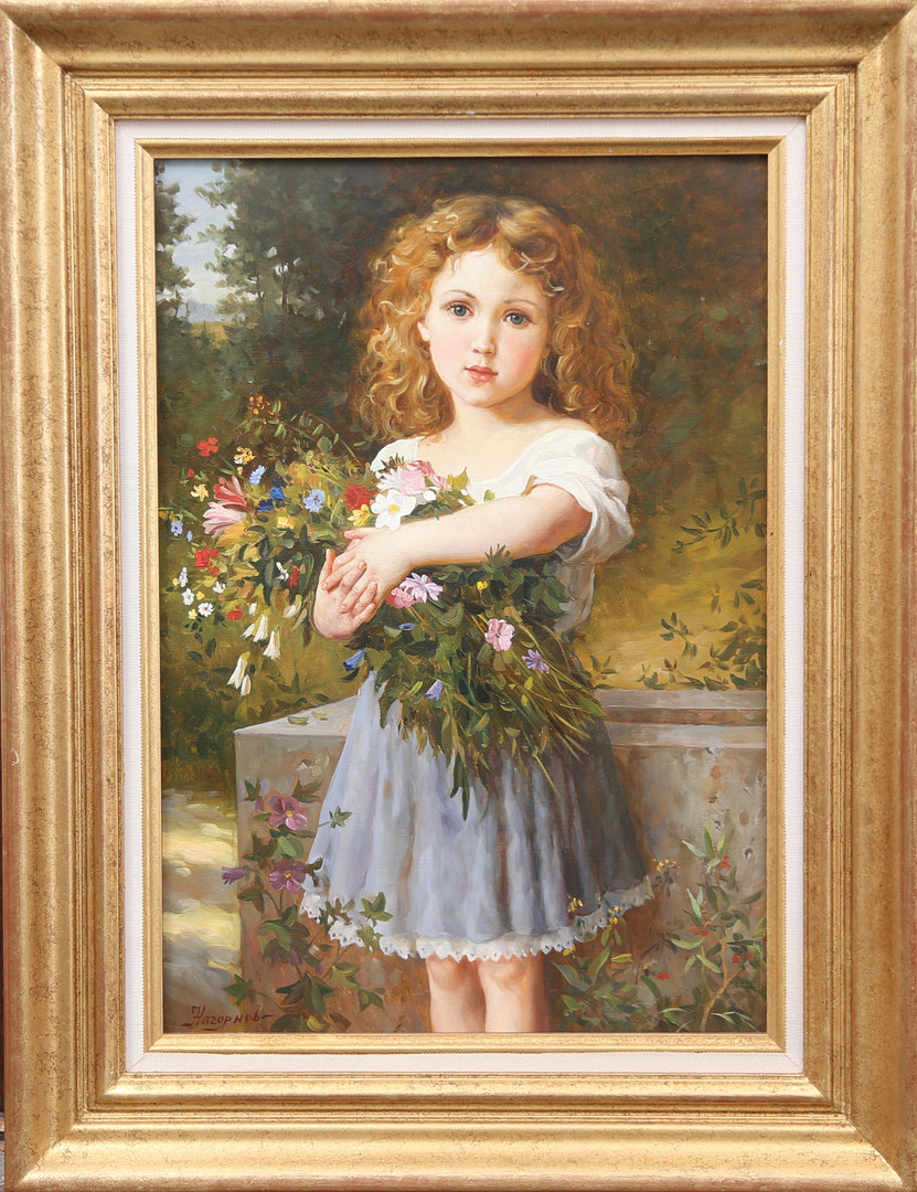 VLADISLAV NAGORNOV. "Girl with a bouquet".