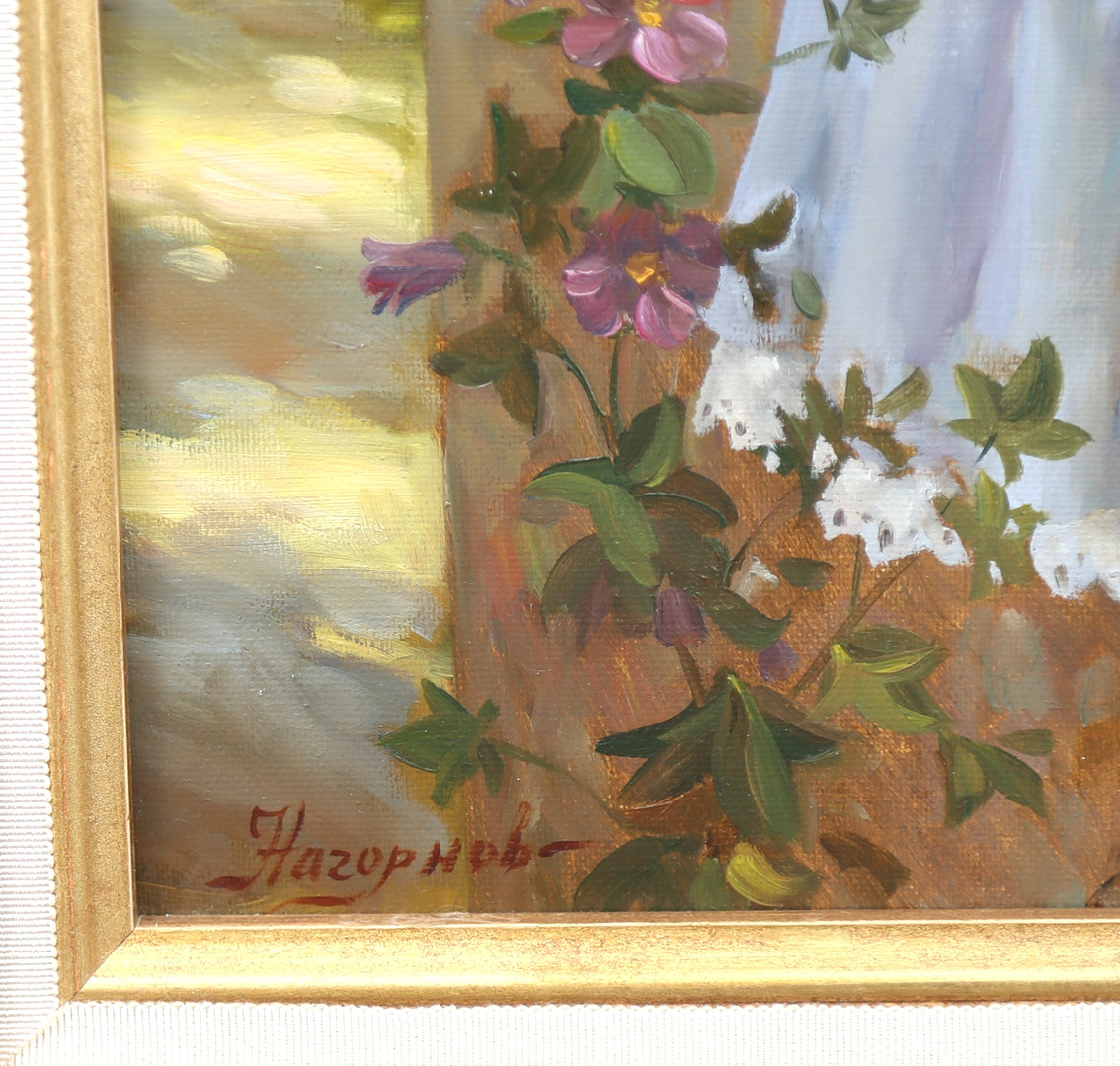 VLADISLAV NAGORNOV. "Girl with a bouquet".