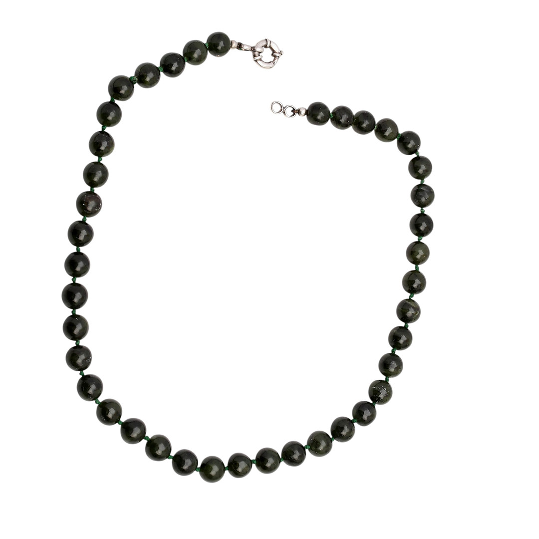 Nephrite jade necklace.