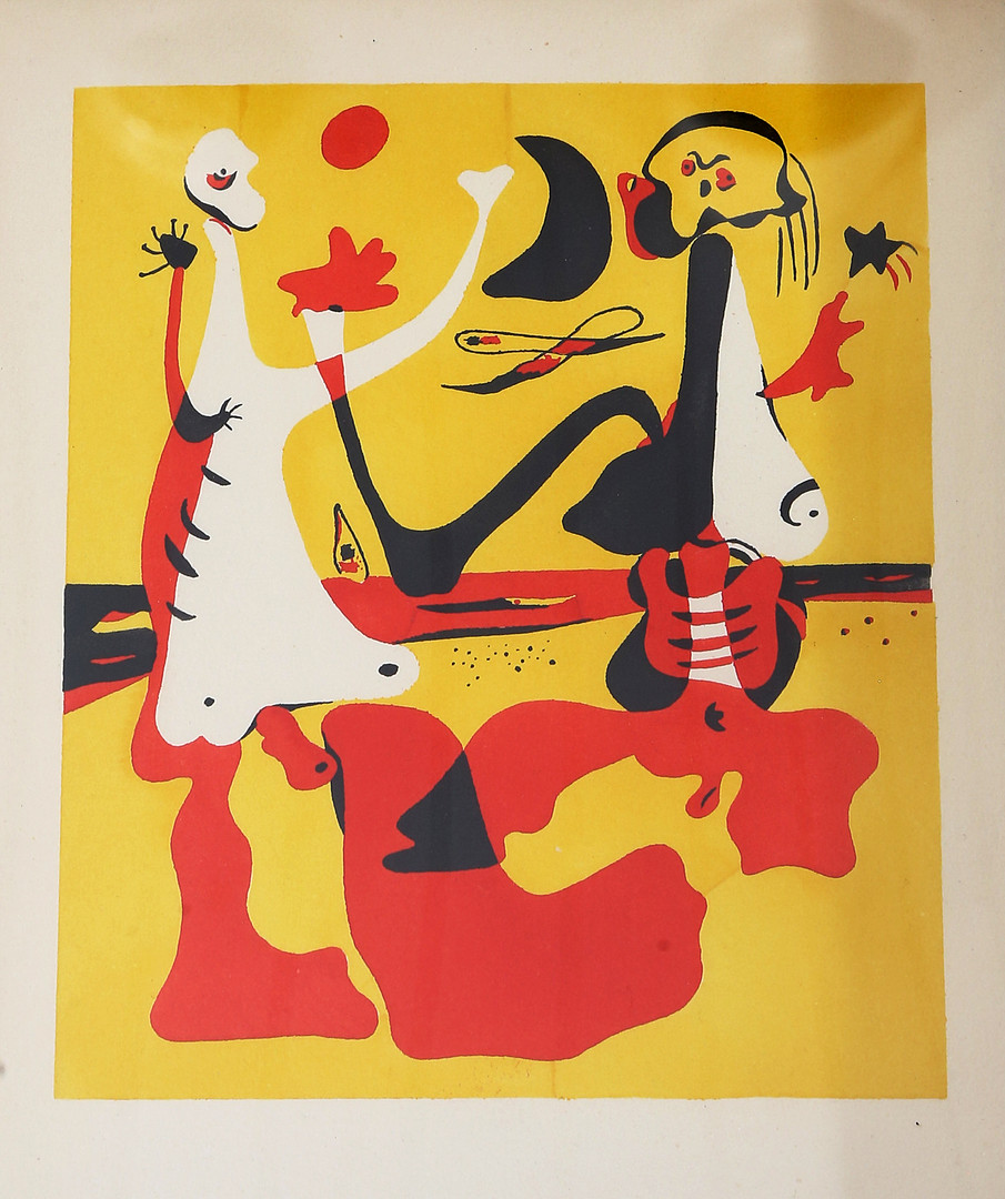 AFTER JOAN MIRÓ. "D'ací i d'allà" (Figures davant del mar).