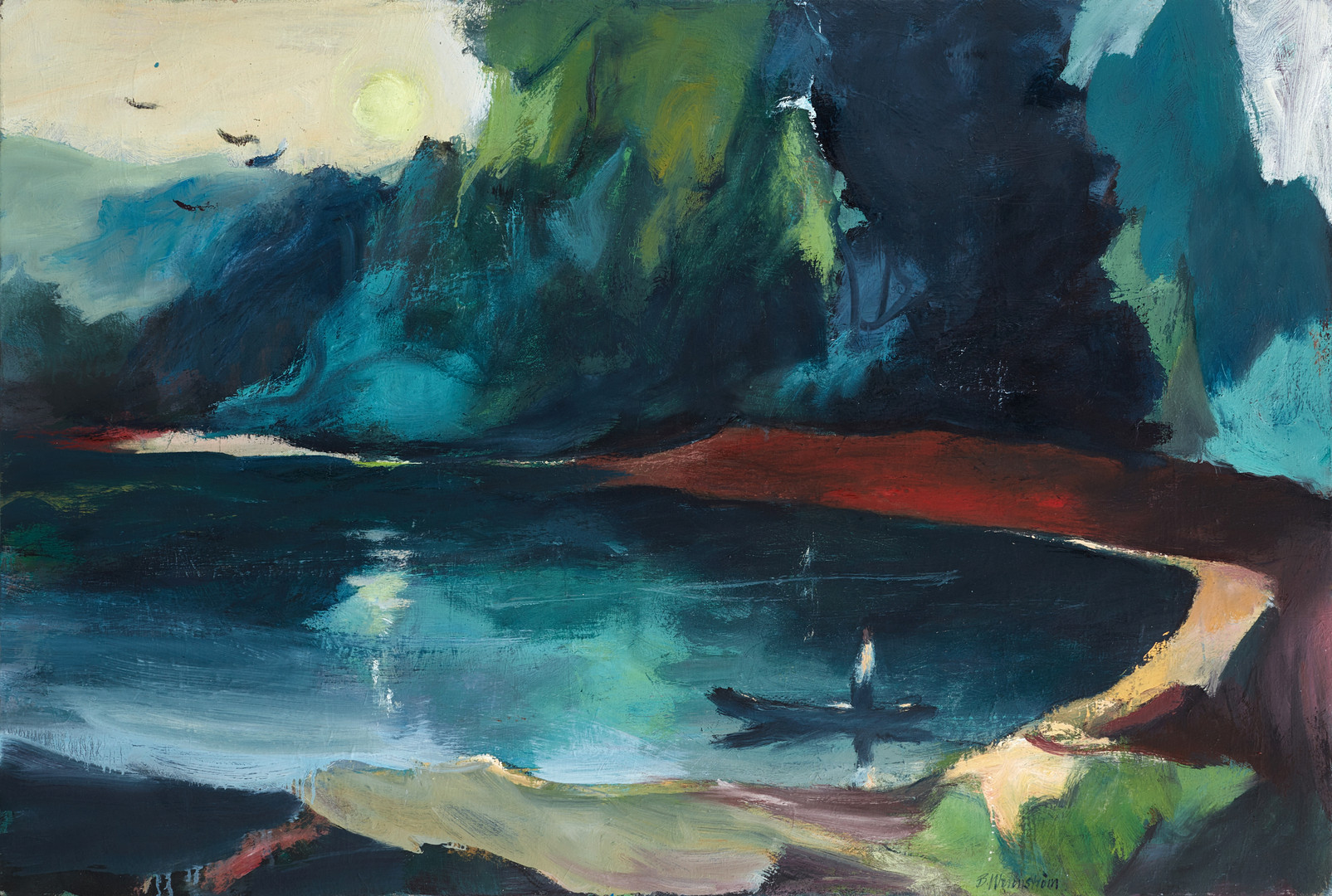 BERNDT WENNSTRÖM (född 1945), "Fiskaren", signerad, olja på duk.