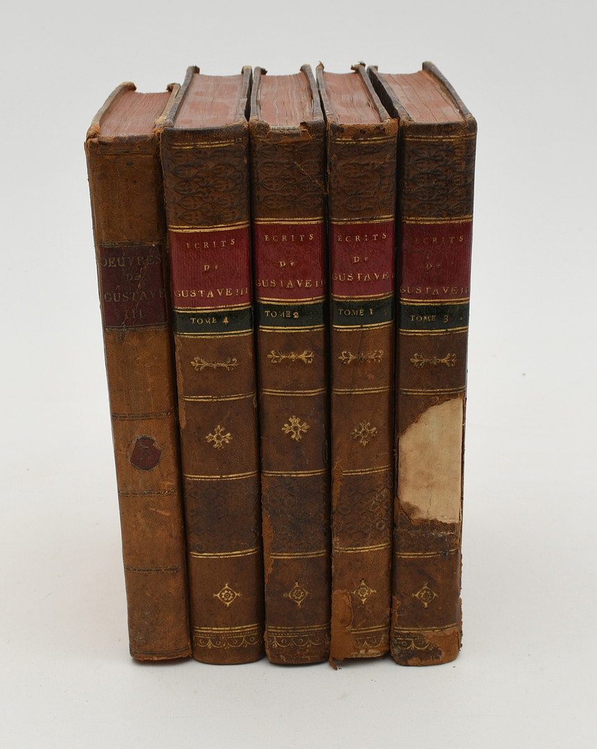 GUSTAV III. Collection des écrits politiques, littéraires et dramatiques; suivie de sa correspondance. I-V.