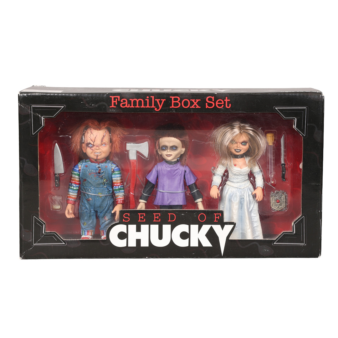 NECA REEL TOYS SEED OF CHUCKY FAMILY BOX SET.