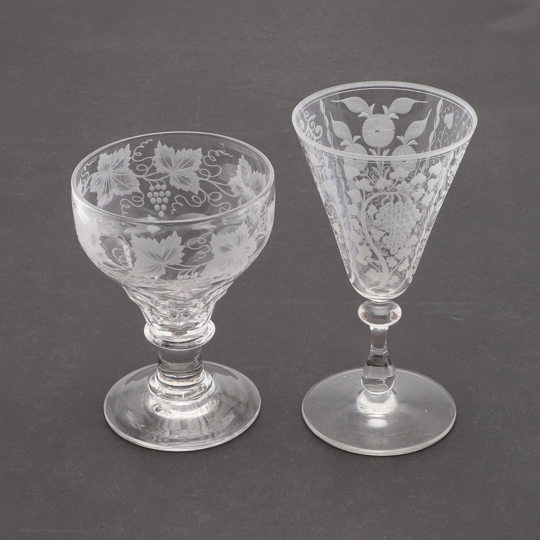 Images for 5071067. AN ENGRAVED GEORGIAN RUMMER AND A VICTORIAN WINE ...