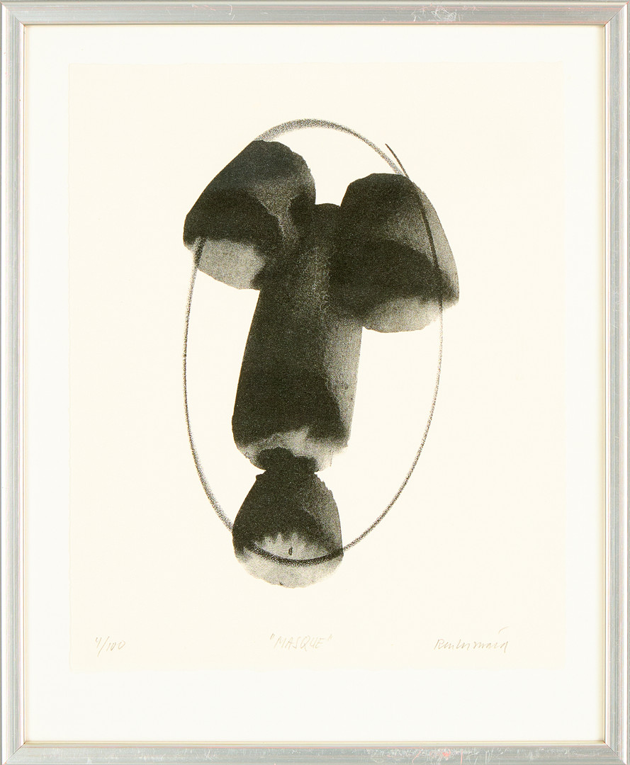 CARL FREDRIK REUTERSWÄRD. "Masque", litografi och bok.