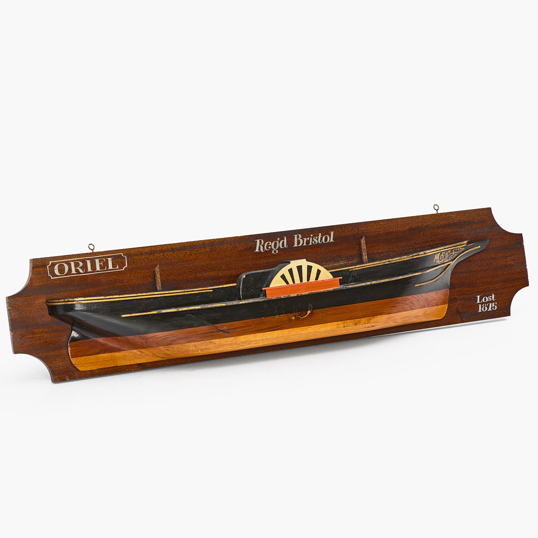 HJULÅNGARE "ORIEL", halvmodell, "..- Rega Bristol - Lost 1875".