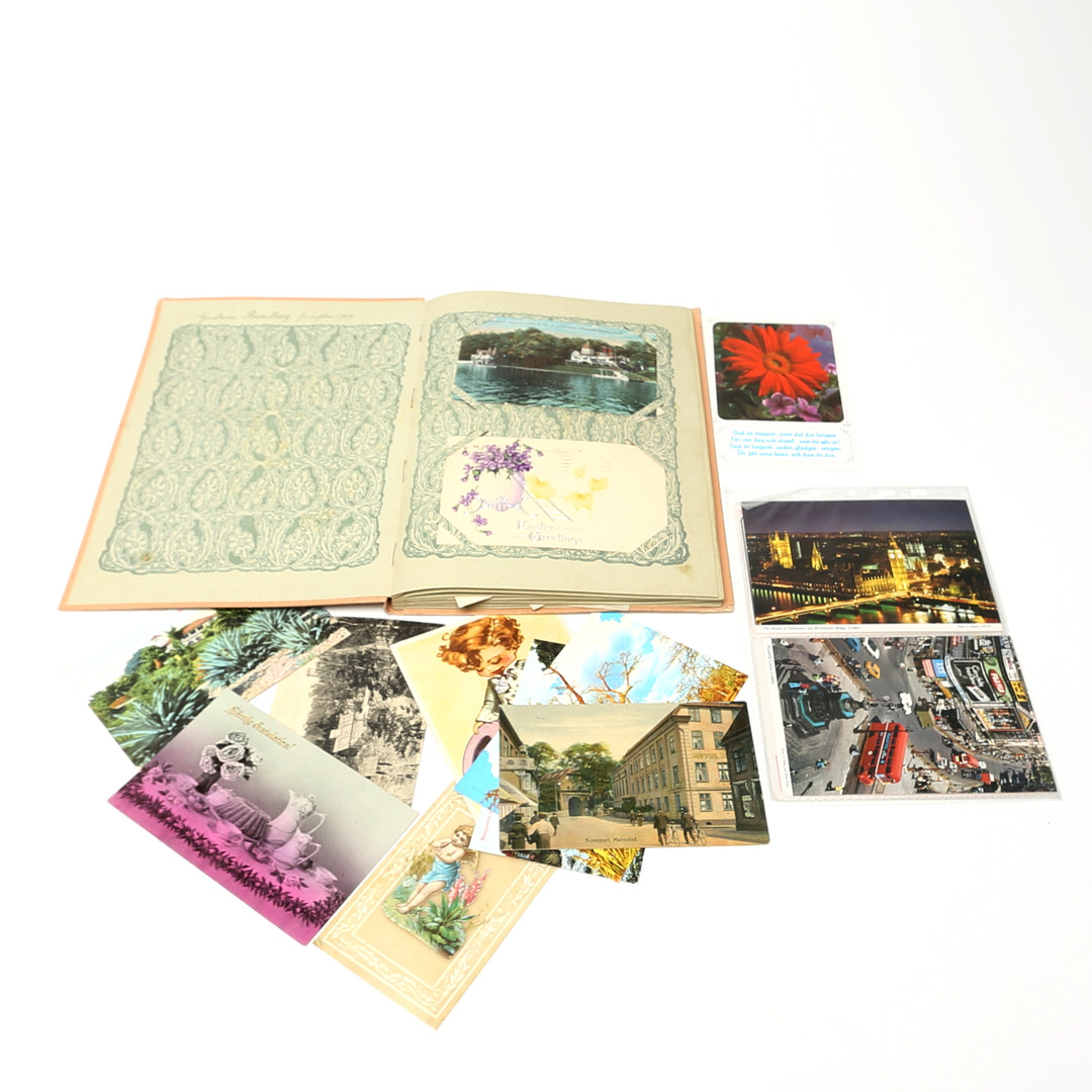 BREFKORTSALBUM, flertalet tidigt 1900-tal.