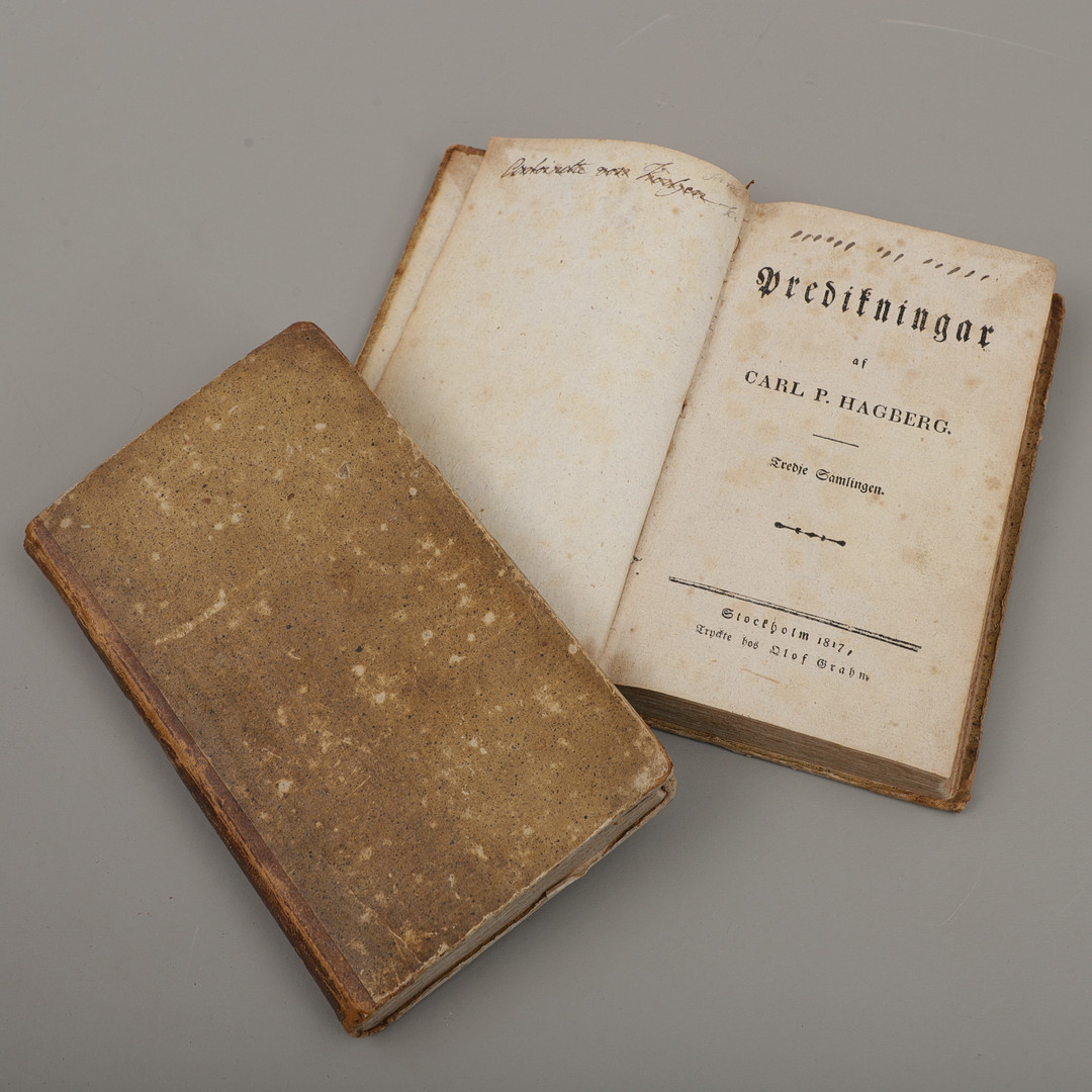 PREDIKNINGAR AV CARL P. HAGBERG, böcker från 1817/1818.