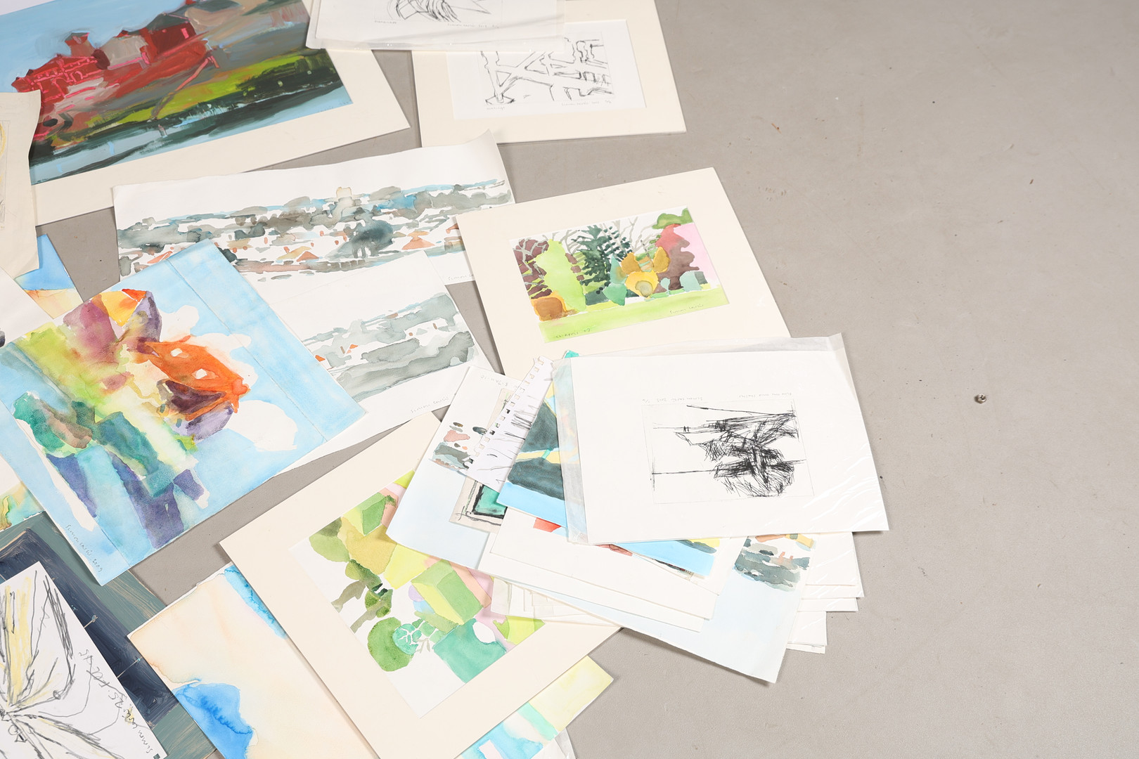 SIMON CURTIS (CONTEMPORARY). A PORTFOLIO OF WATERCOLOURS AND SKETCHES (QTY).
