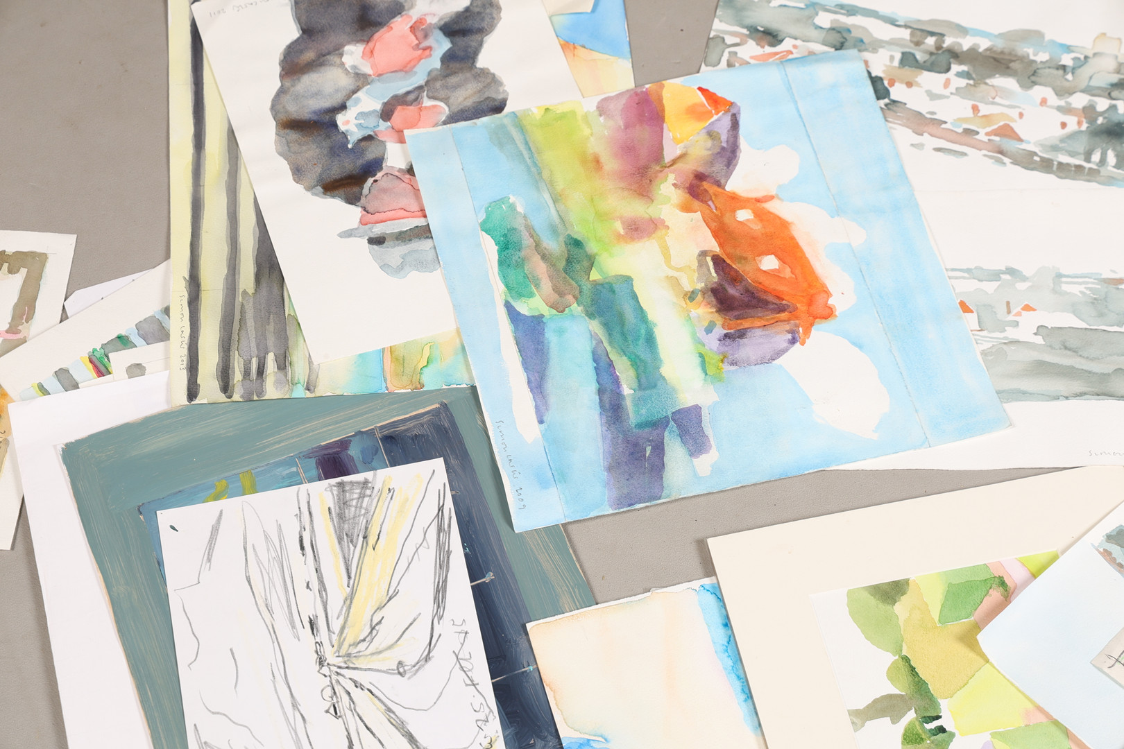 SIMON CURTIS (CONTEMPORARY). A PORTFOLIO OF WATERCOLOURS AND SKETCHES (QTY).