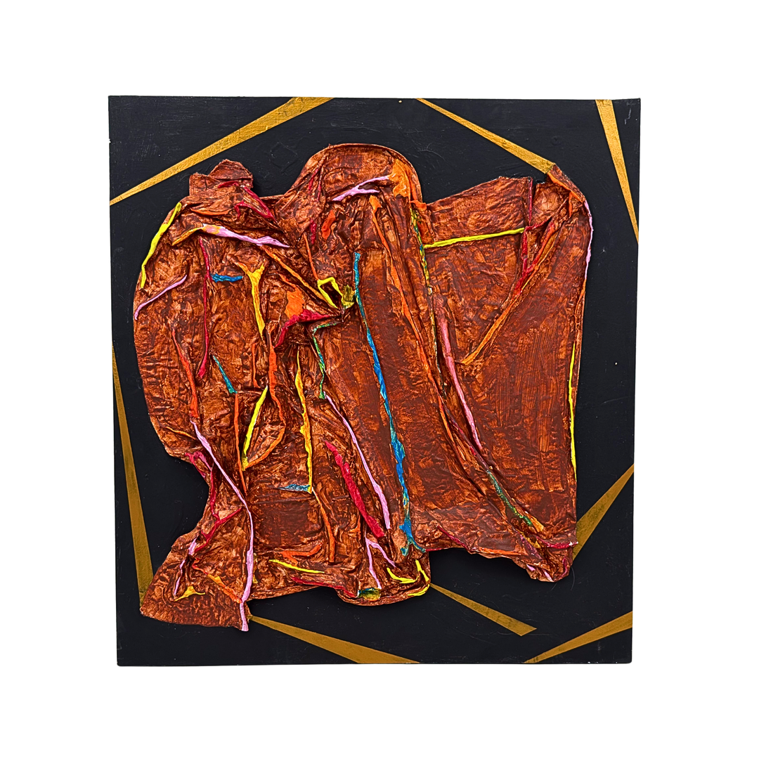 ABSTRAKTES KUNSTWERK IN MISCHTECHNIK.