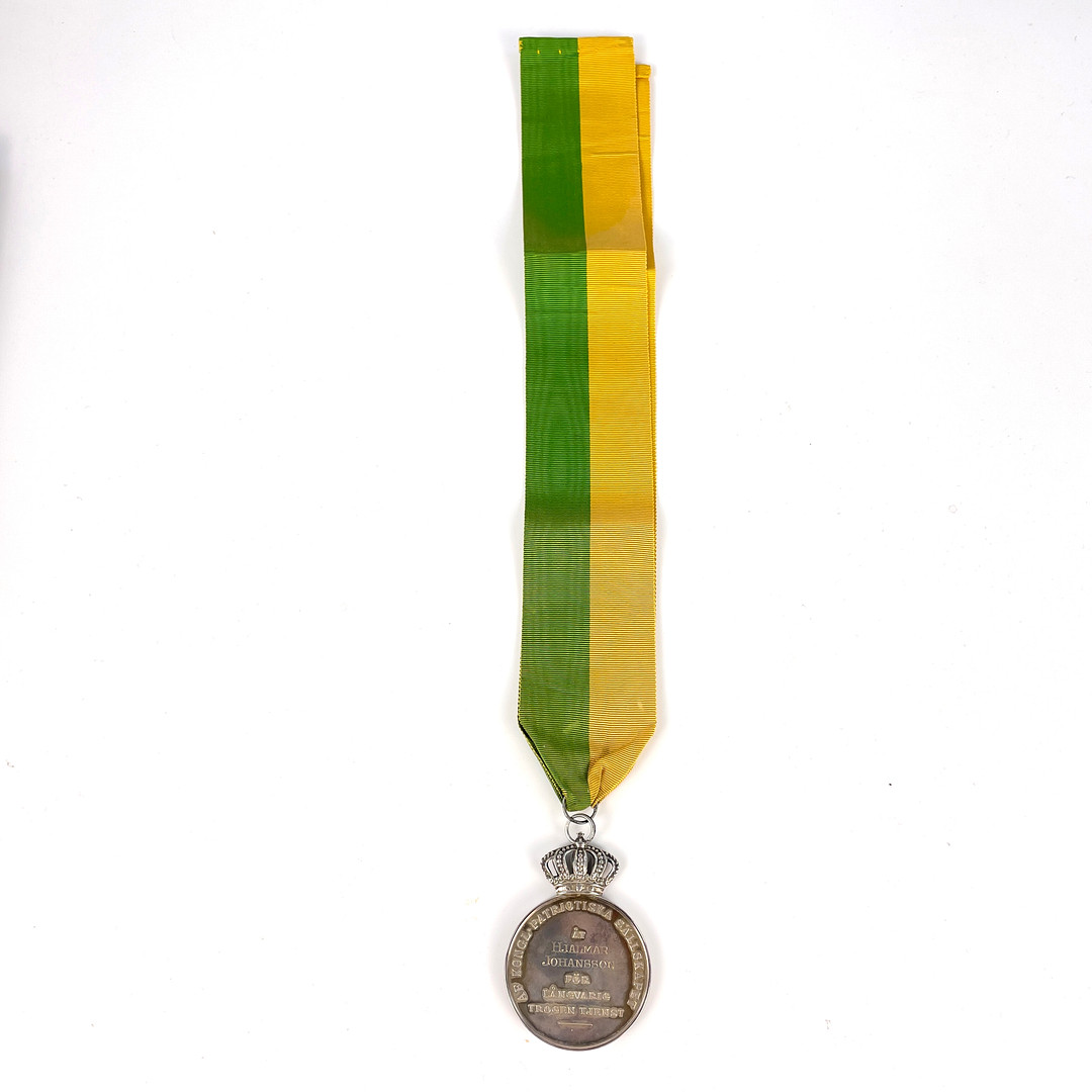 FÖRTJÄNSTMEDALJ, silver, Gustaf V. Kungliga Patriotiska Sällskapet, i original etui.