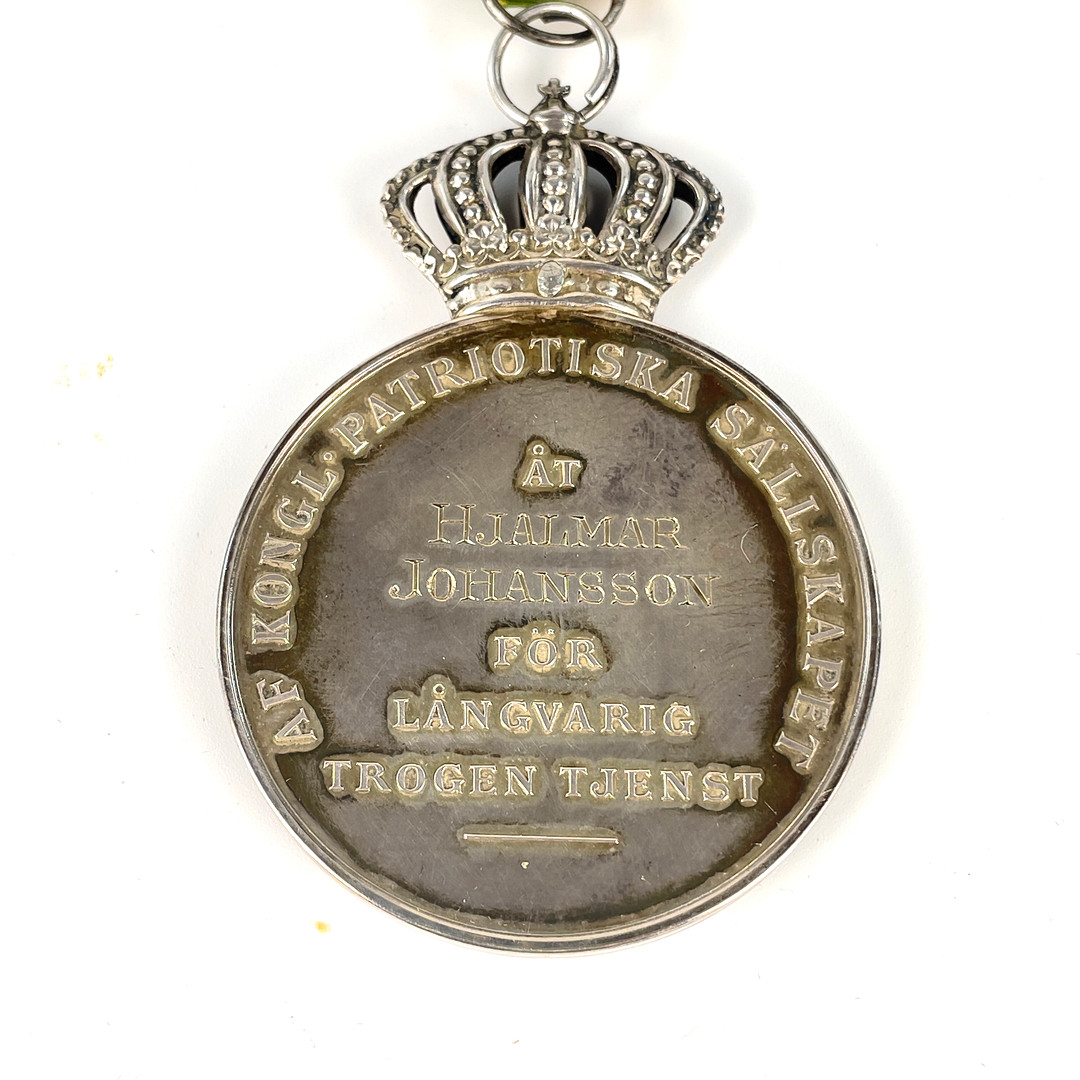 FÖRTJÄNSTMEDALJ, silver, Gustaf V. Kungliga Patriotiska Sällskapet, i original etui.
