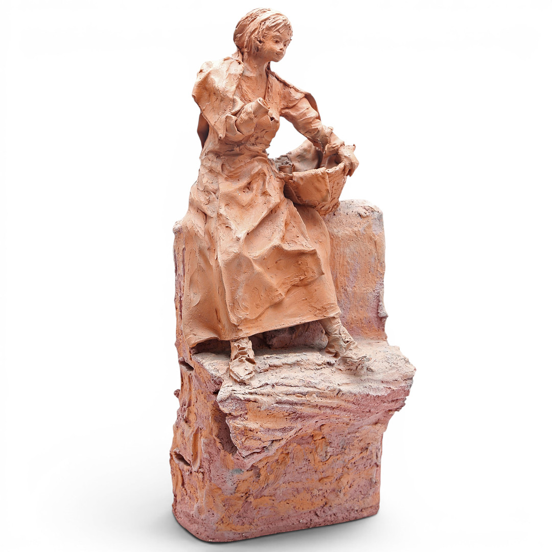 FRANCESCO MUSSO. Peasant woman with a basket.