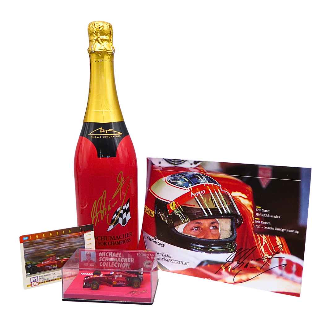 MICHAEL SCHUMACHER FERRARI FAN- & SAMMLER-SET (5-TEILIG).