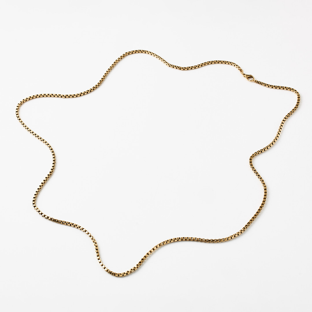 HALSKEDJA, 18K guld, venetiansk, italiensk tillverkarstämpel, 1900-talets andra hälft.