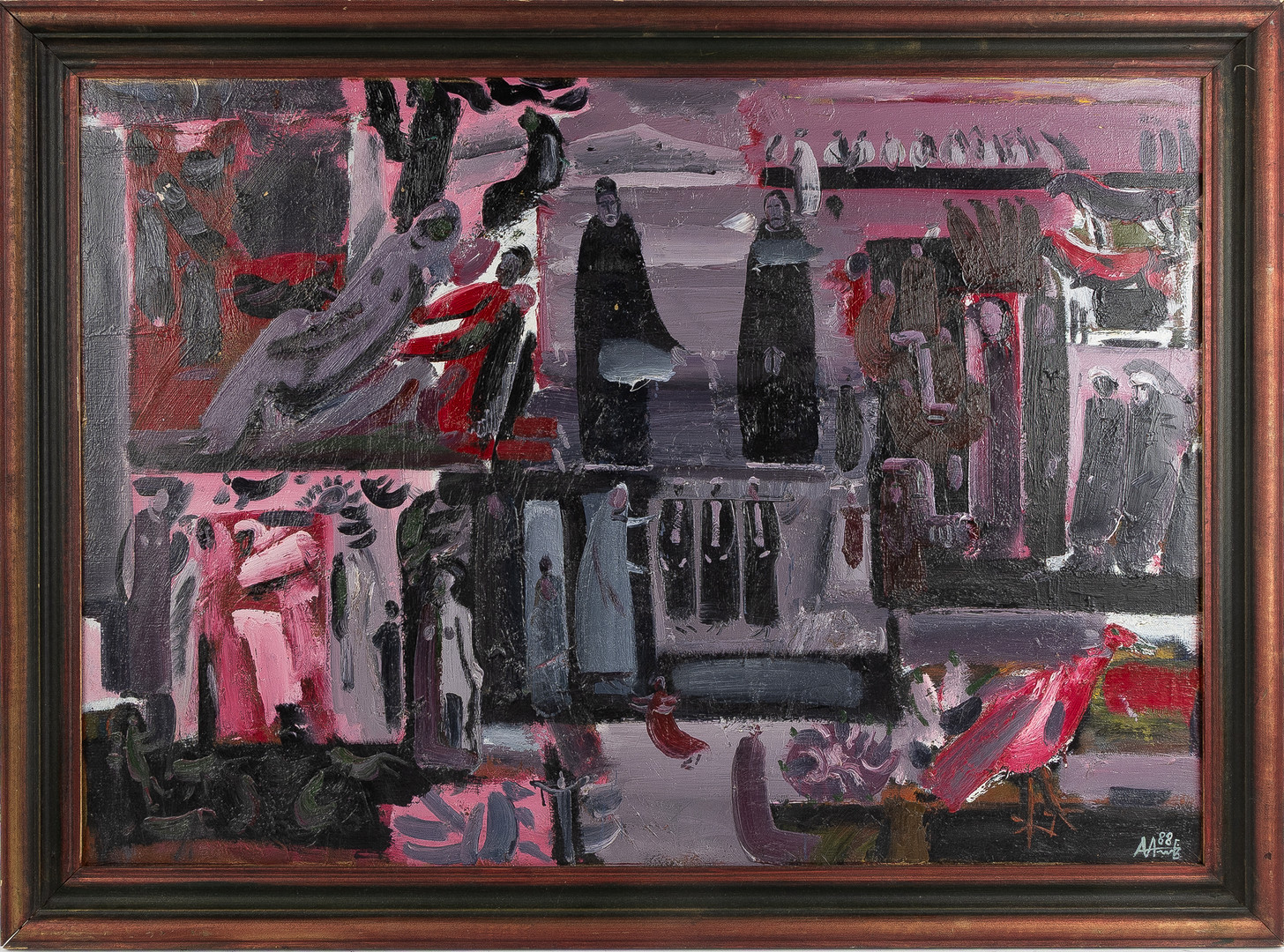 ALEXEI APOLLONOV (UKRAINA, 1962). "Johns Evangelium", 1988, olja på duk.