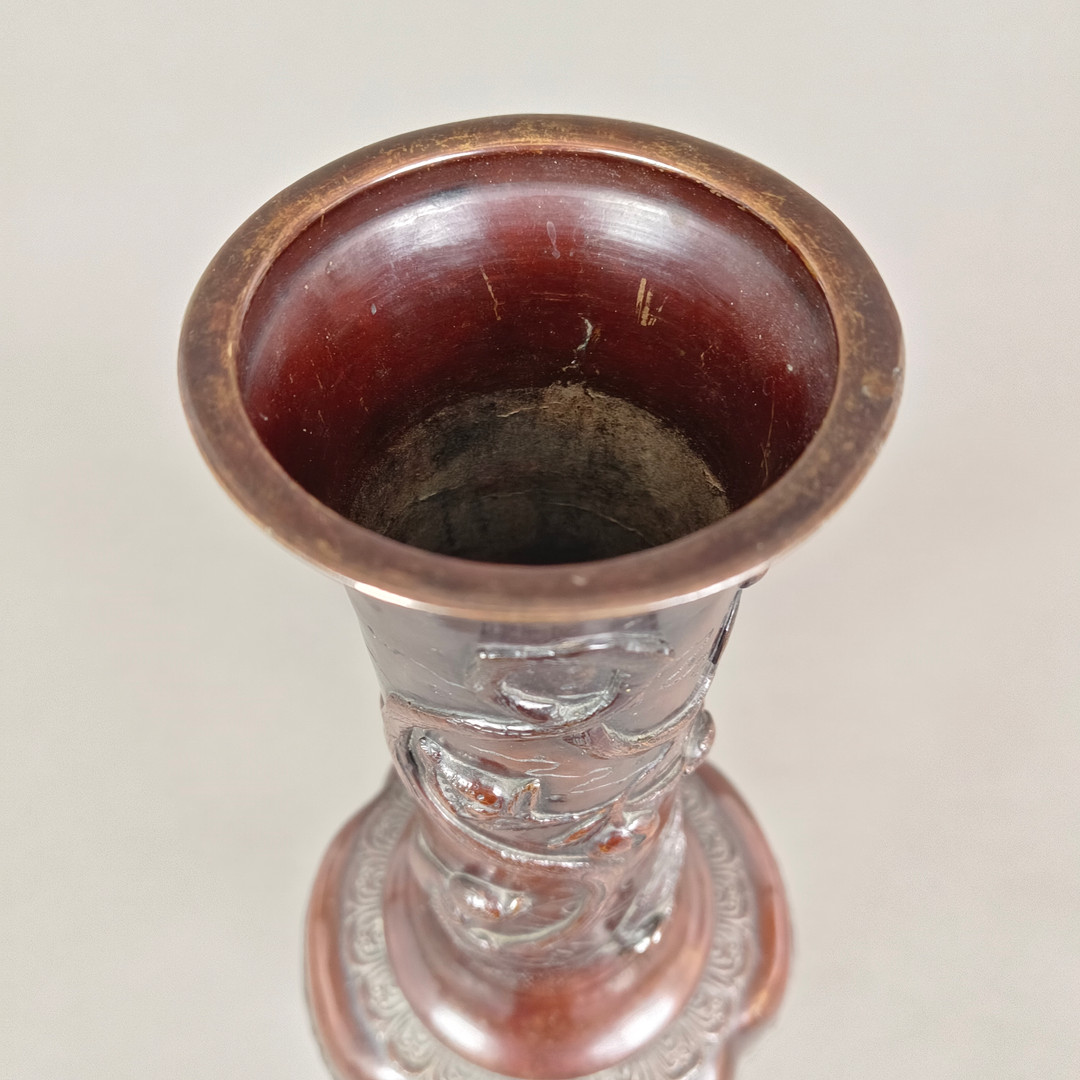 BRONZEVASE - JAPAN, MEIJI-ZEIT.