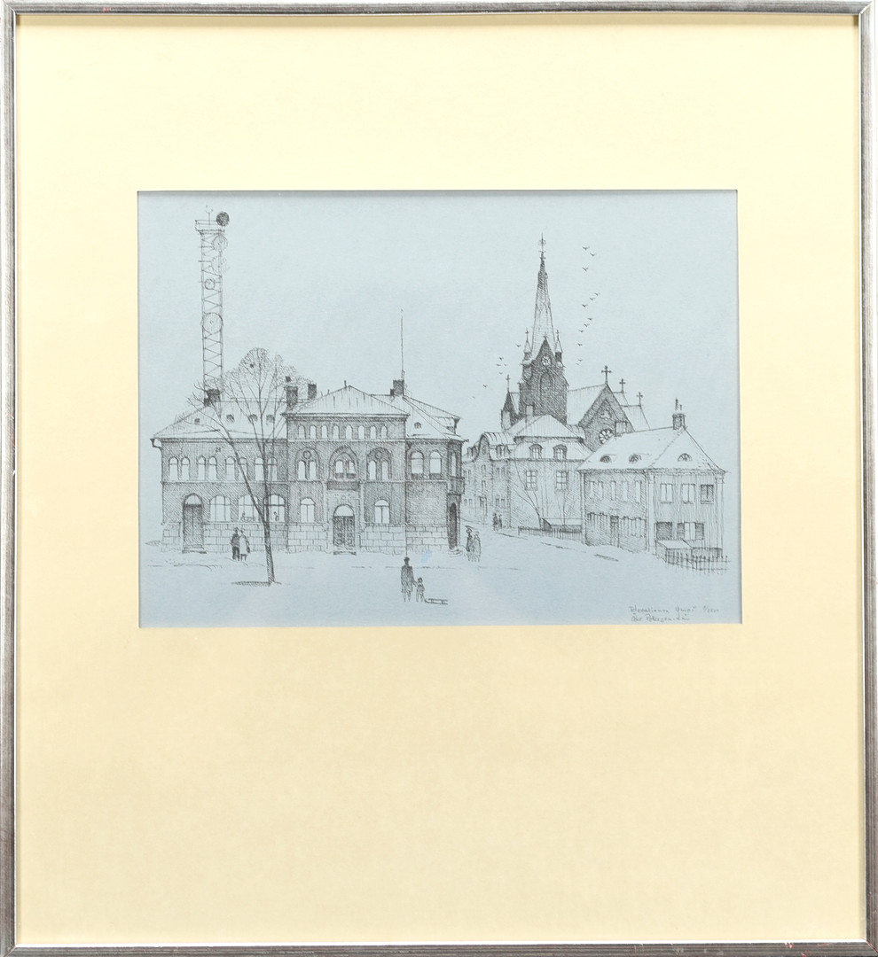 ÅKE PETTERSSON-NÅW. Grafiskt blad, "Telestationen i Umeå".