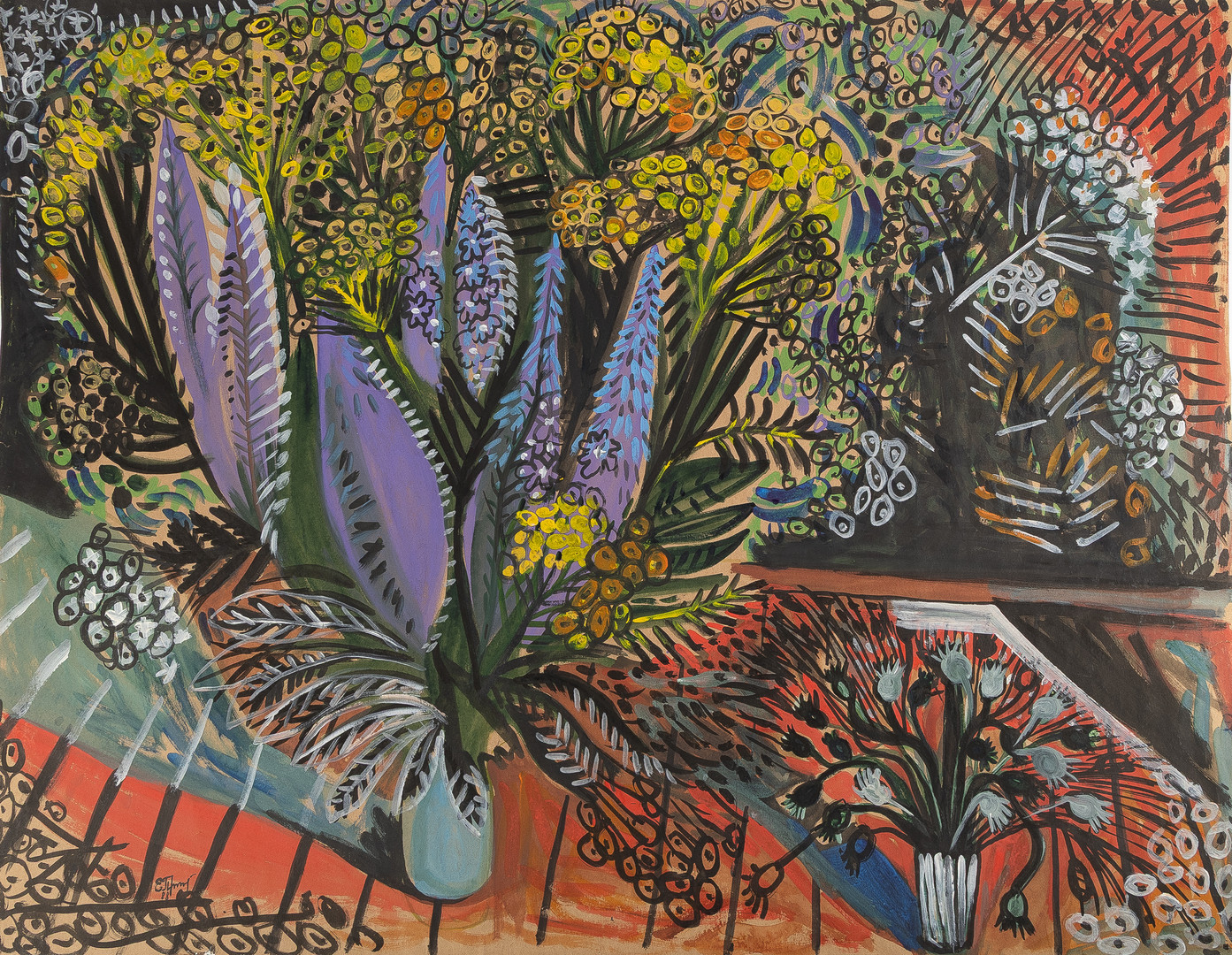 ELENA PRIDUVALOVA (UKRAINA, 1960). Gouache på papper, 1988.