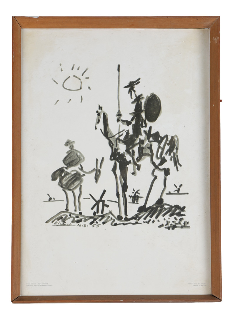 AFTER PABLO PICASSO (SPANISH, 1881 - 1973), LITHOGRAPH 'DON QUICHOTE' 1960.