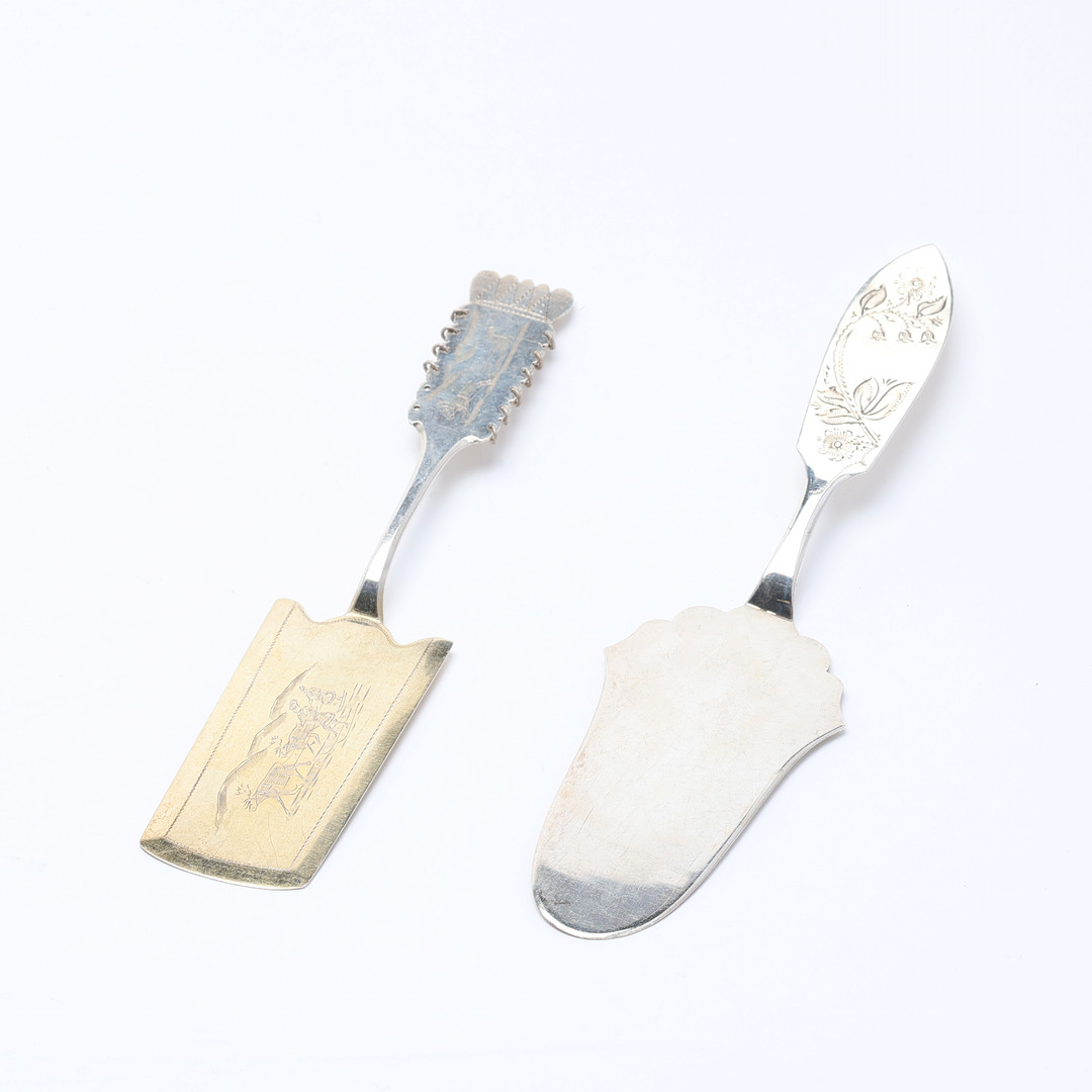 TÅRTSPADAR. Silver, 2 st, Oskar Strömbergs, Haparanda.