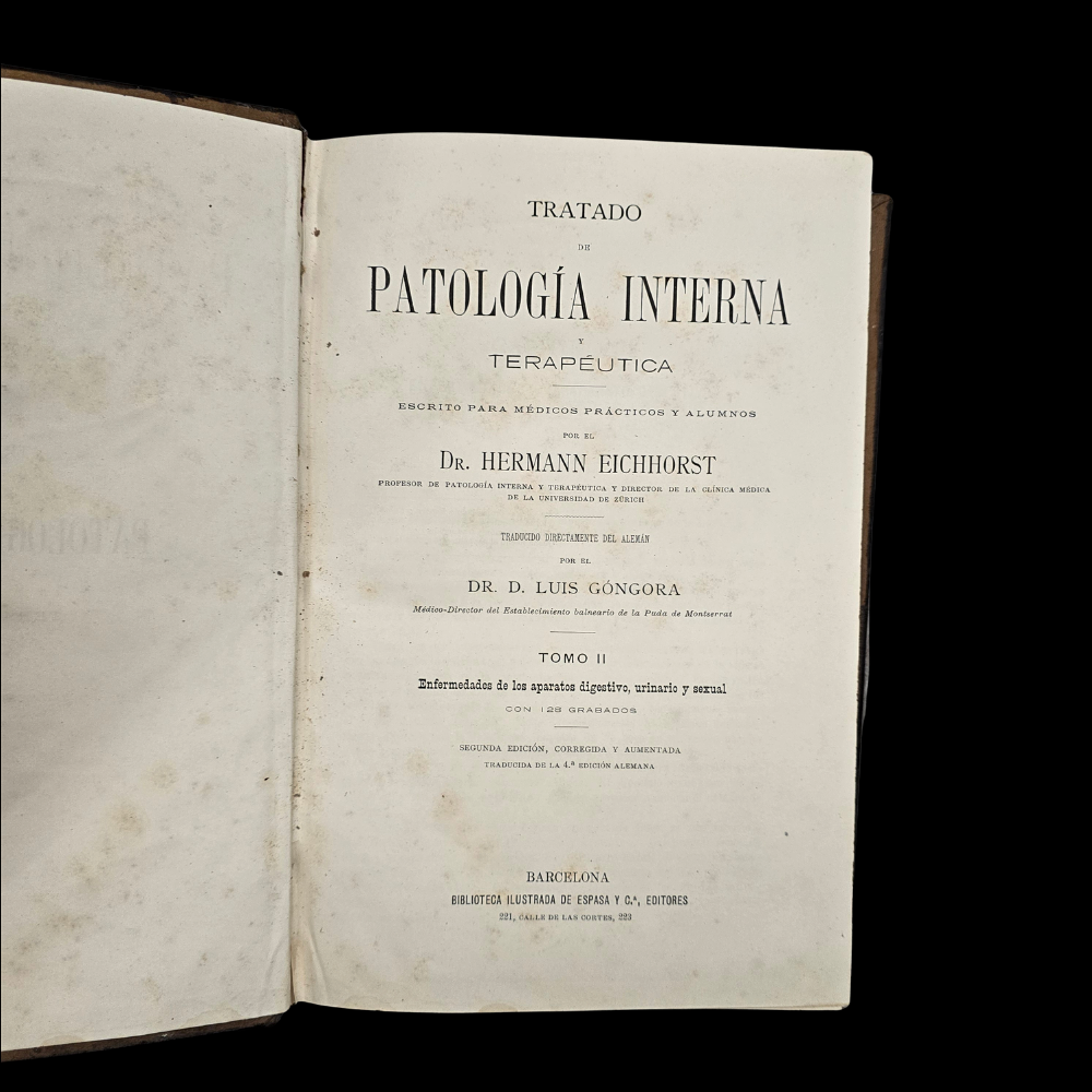 5 TOMOS INCOMPLETOS. TRTADO DE MEDICINA CHARCOT. BOUCHARD BRISSAUD. ED. ADMINISTRACIÓN. 3 TOMOS INCOMPLETOS. TRATADO DE PATOLOGIA INTERNA Y TERAPEUTICA POR DR HERMANN EICHHORST. ED. ESPASA.