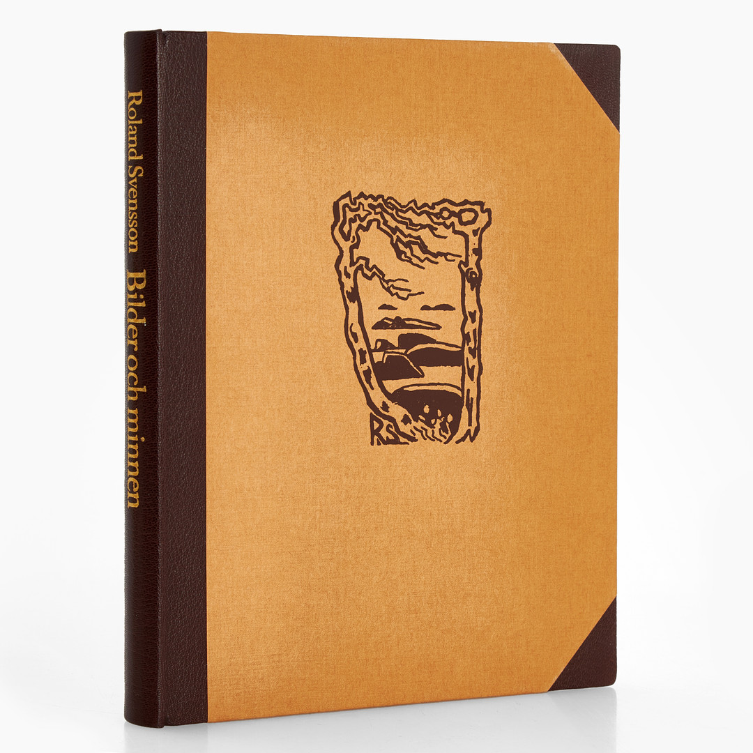 ROLAND SVENSSON. "Bilder och minnen", bibliofilupplaga 1981, 115/250, 1 signerad originalfärglitografi signerad roland S. ("Från Storskärgårn".