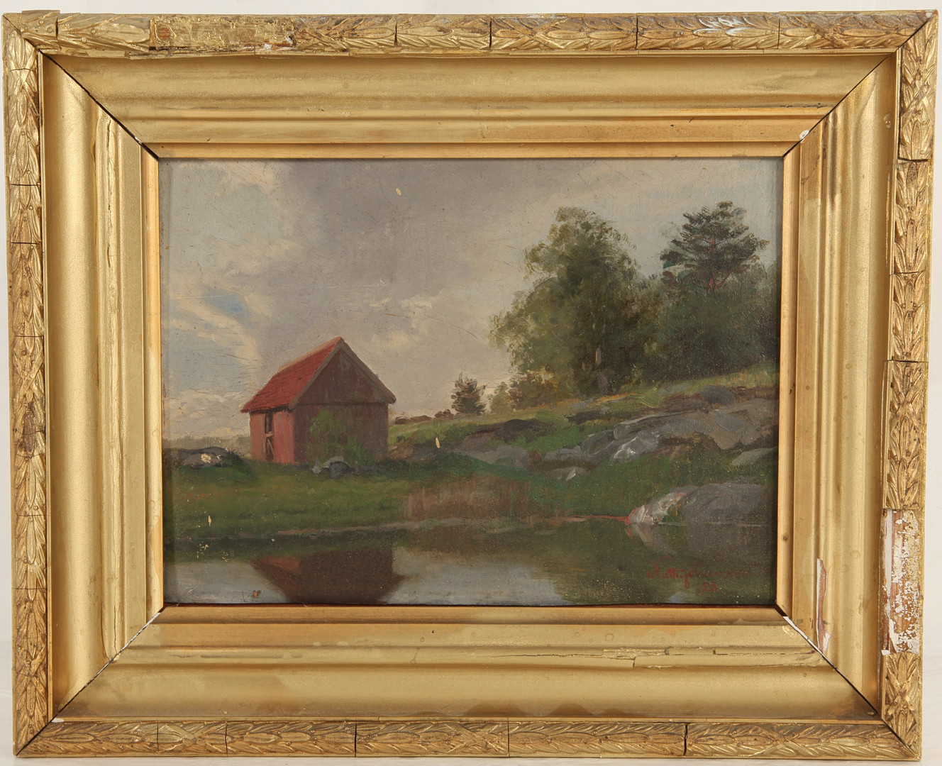 KARL NATANAEL (NATAN) JOHANSSON. 1893-1951. Olja på pannå, signerad.