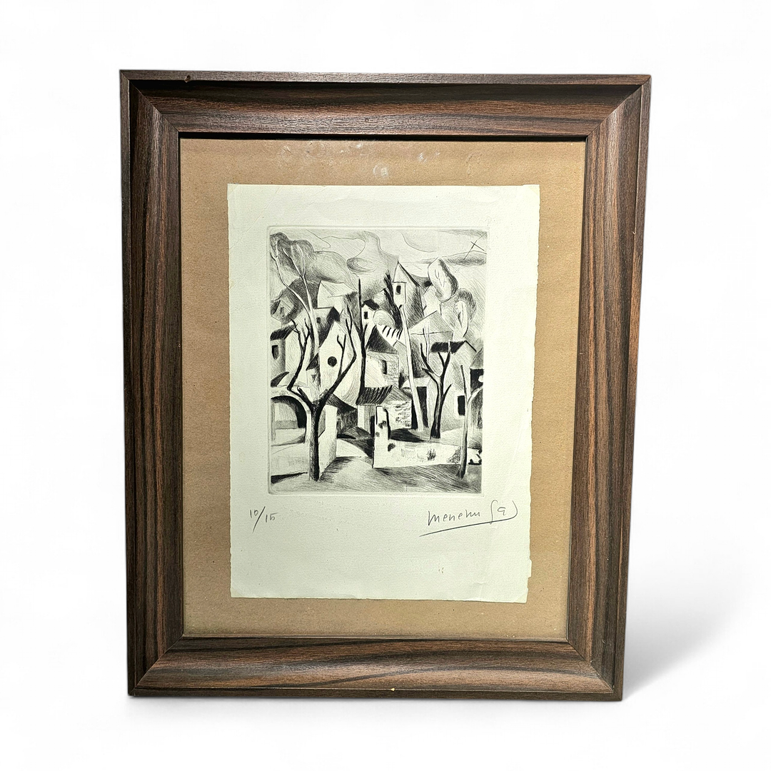 MENCHU GAL (1919-2008). Paisaje, grabado sobre papel. Firmado y numerado a lápiz 10/15.
