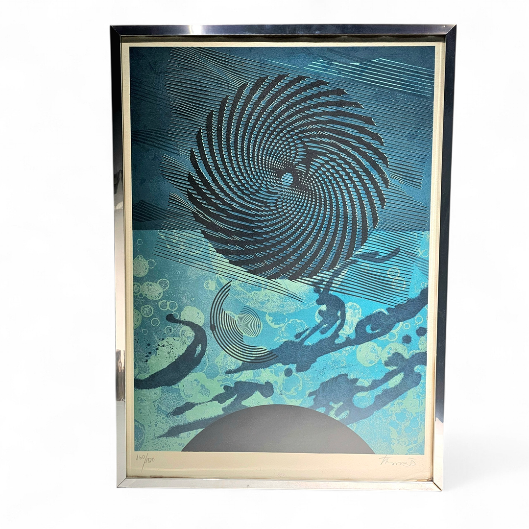 JOAN JOSEP THARRATS. "L'altre cara de la Terra", grabado sobre papel firmado y numerado a lápiz 160/1000.