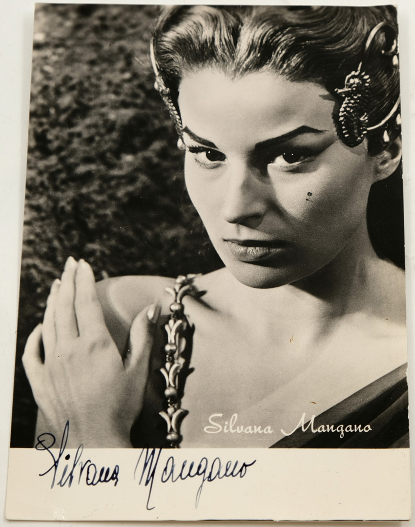 SILVANA MANGANA. Autograf.