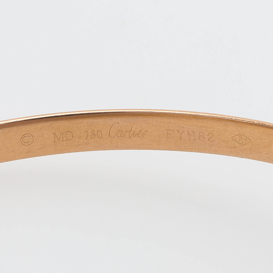 CARTIER TRINITY, armring, 18 k trefärgat guld, trois couleurs, klassisk modell, certifikat, box.