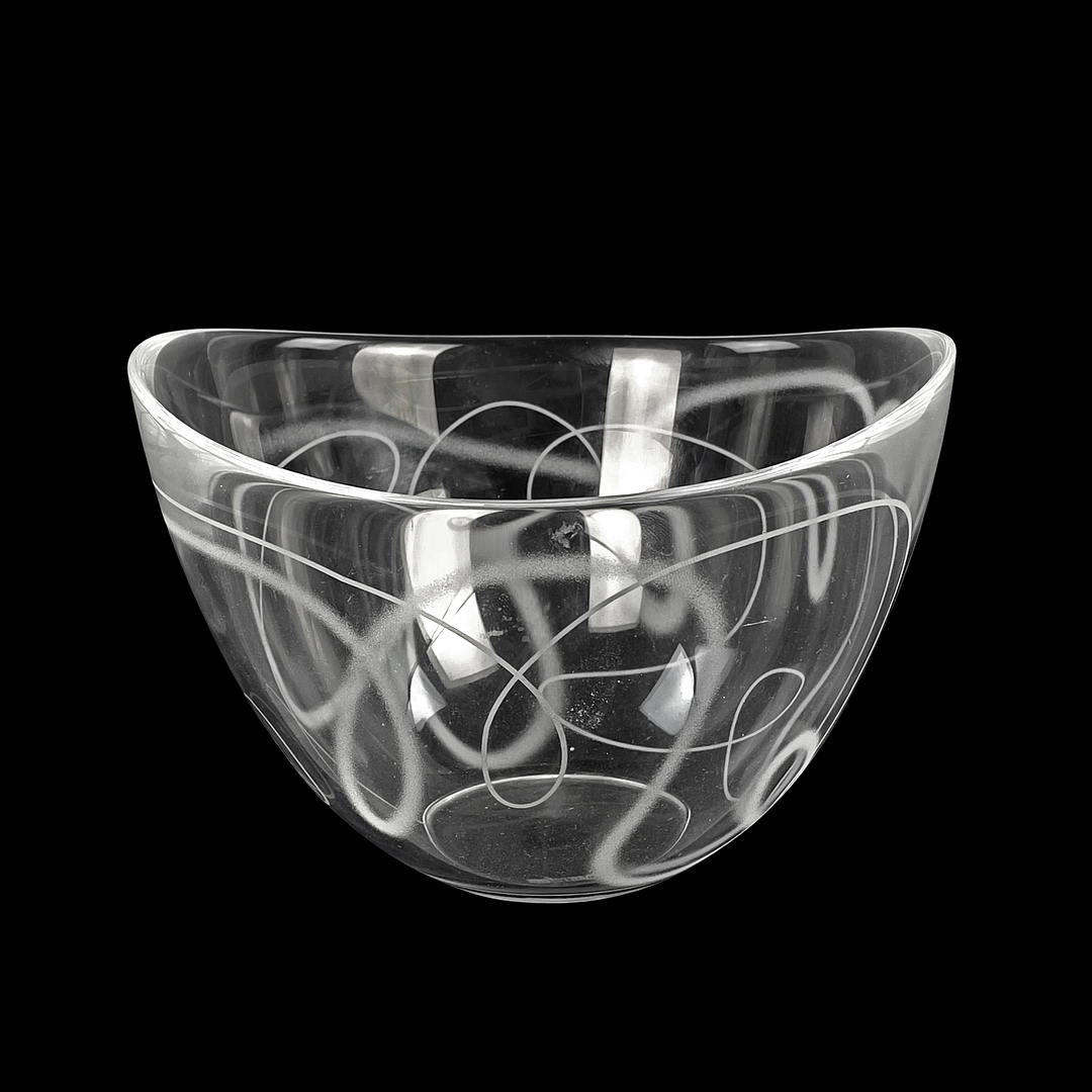 INGEGERD RÅMAN. Skål, "Pond", glas, Orrefors.