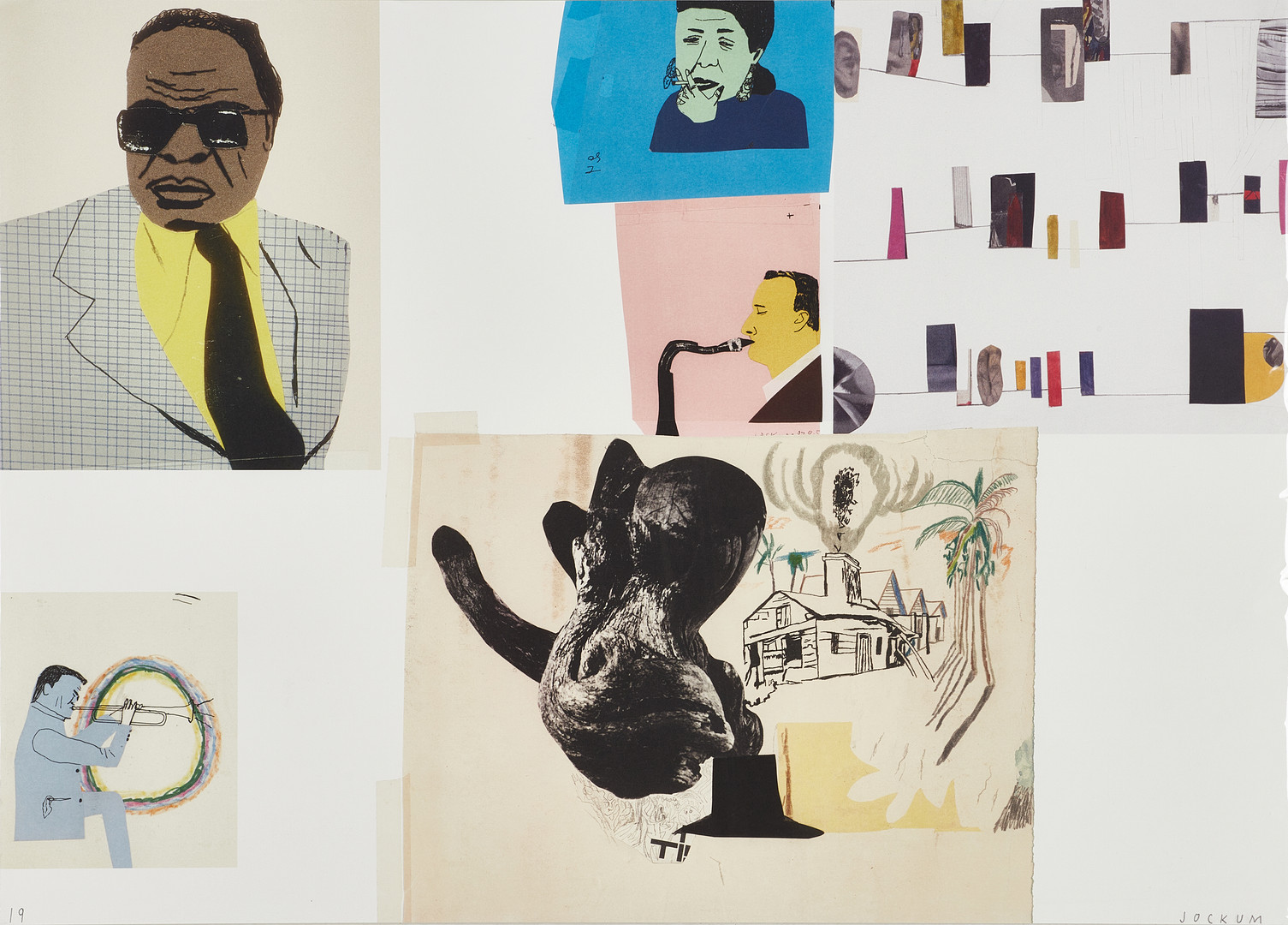 JOCKUM NORDSTRÖM (Sverige, född 1963), "Jazz", signerad JOCKUM, numrerad 19, fine art print.