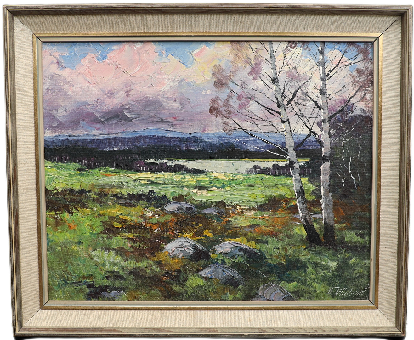 BERTIL WIDBRANDT. Landskap, oljemålningpå duk, signerad.