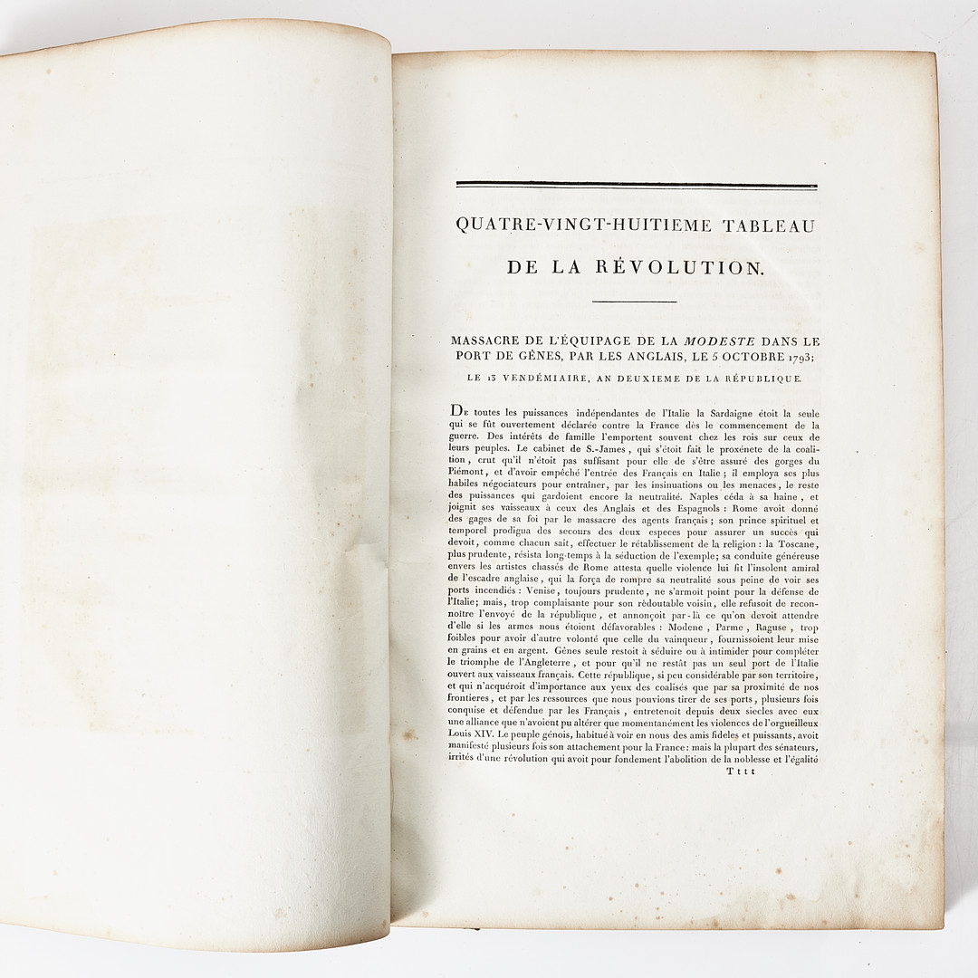 TABLEAUX HISTORIQUES DE LA REVOLUTION FRANCAISE, ca 1800, 3 volymer.