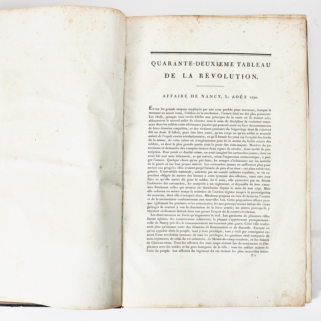 TABLEAUX HISTORIQUES DE LA REVOLUTION FRANCAISE, ca 1800, 3 volymer.