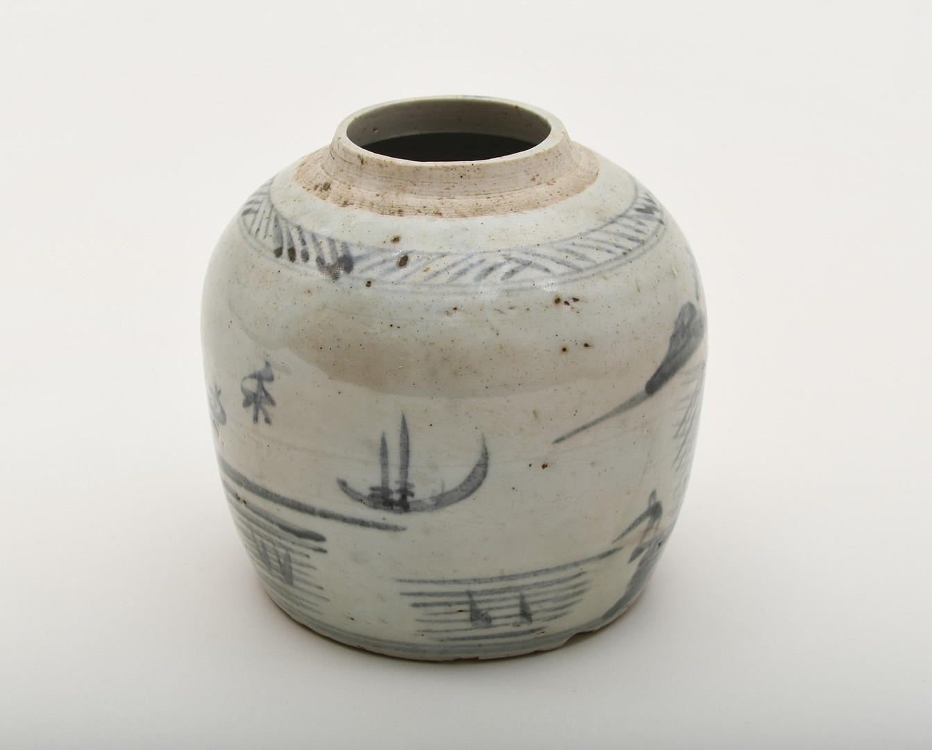 KINA. Ingefärskruka. Qing, 1800-tal, Porslin.