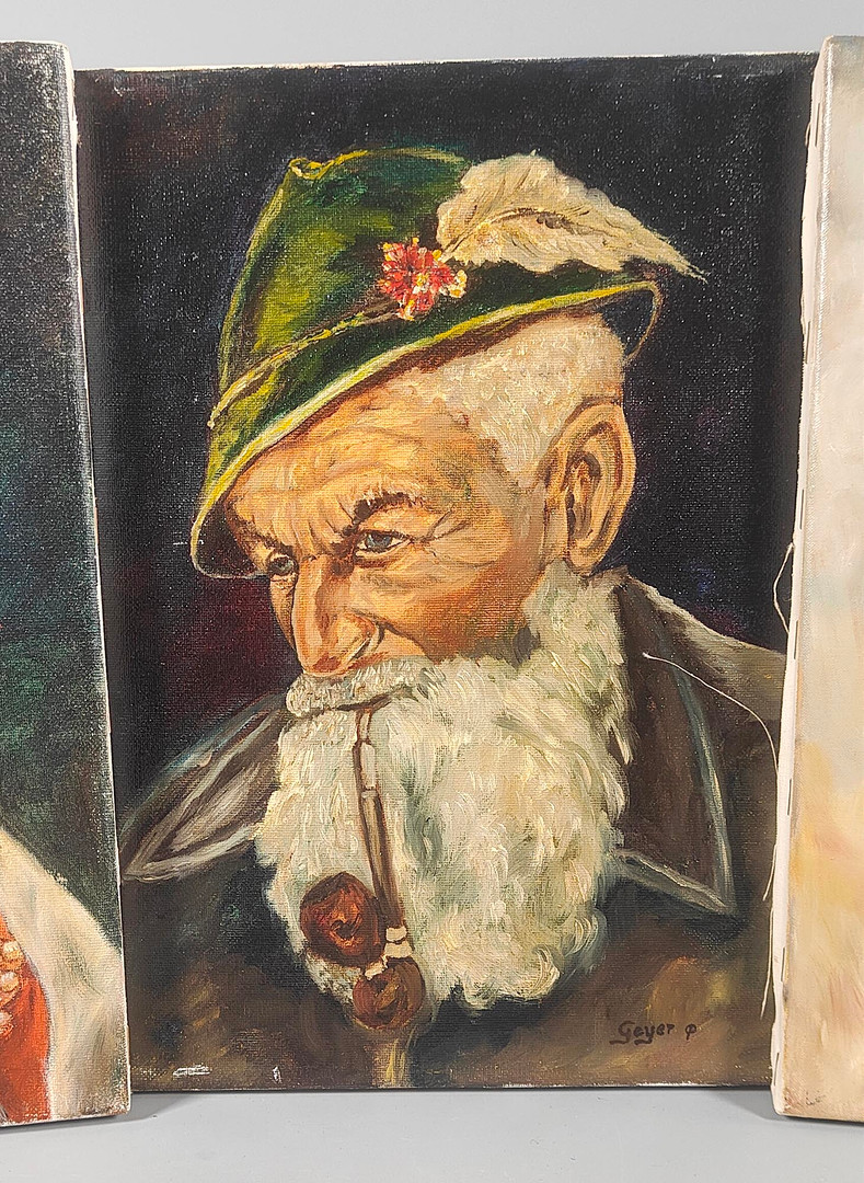 3 HERRENPORTRAITS IN TRACHT, GEYER.