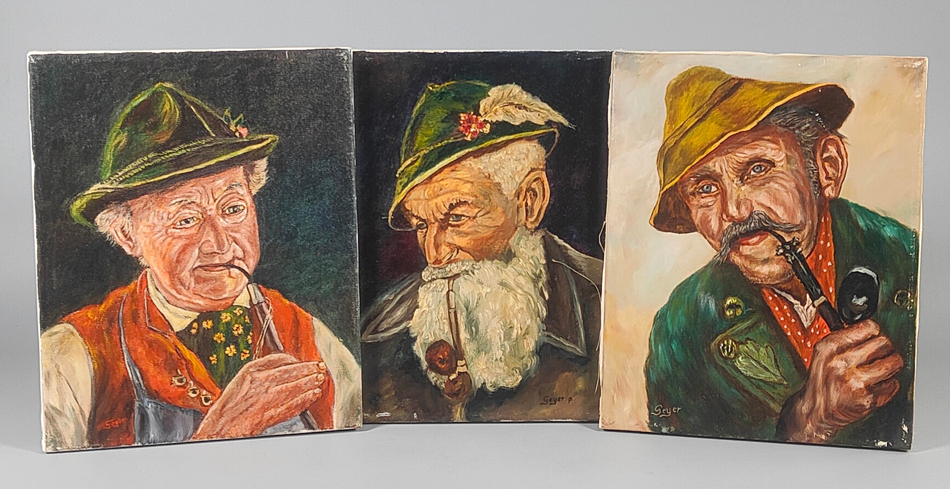 3 HERRENPORTRAITS IN TRACHT, GEYER.