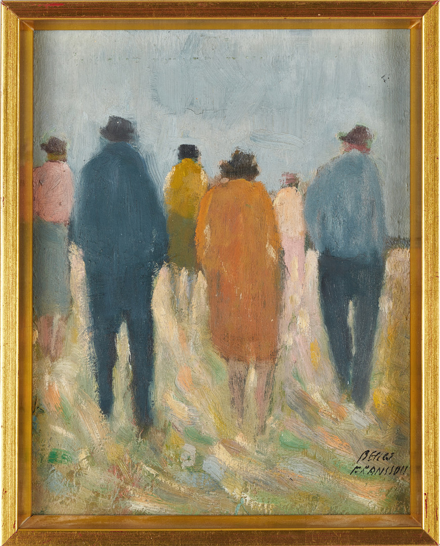 BENGT FRANSSON (Född 1935). "Vägen mot havet, Halland", signerad, olja på duk.