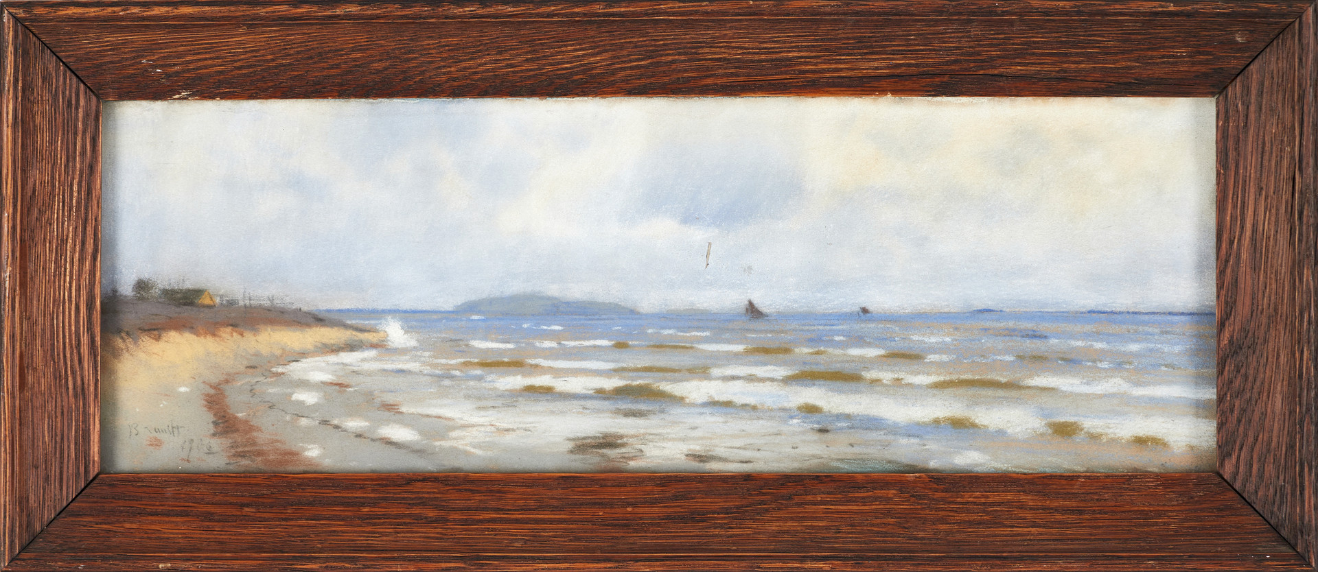 CARL BRANDT (1871-1930). Kustvy, signerad och daterad 1906, pastell.
