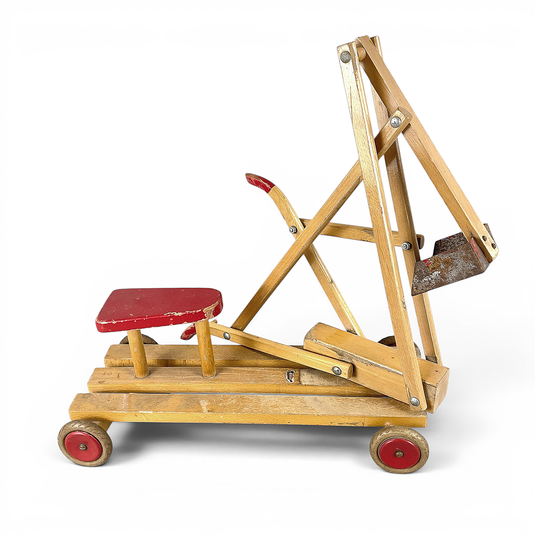 GRÄVMASKIN. Trä & metall, Brio, 1900-talets mitt.
