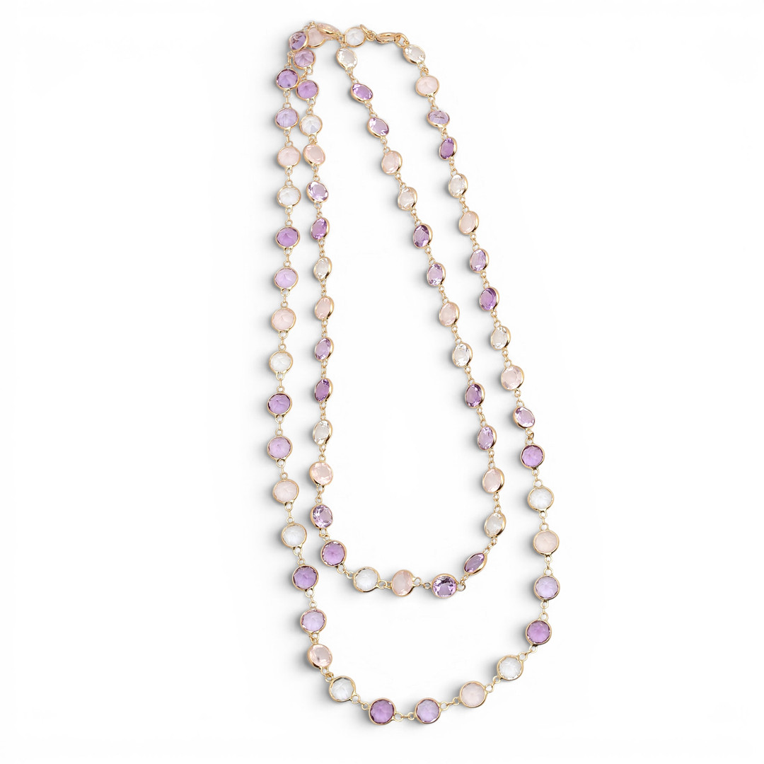 Gold and gemstones necklace.