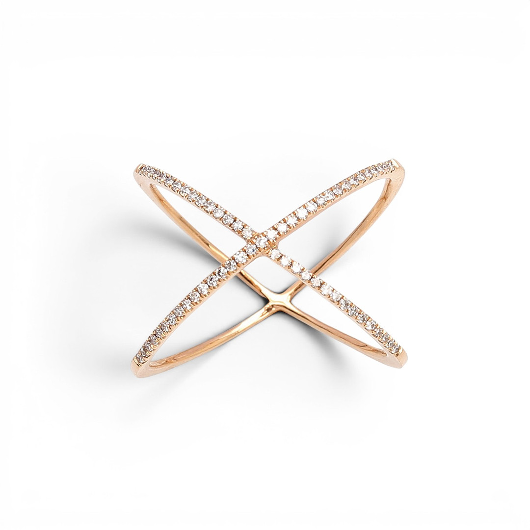 Rose gold and diamonds ring.