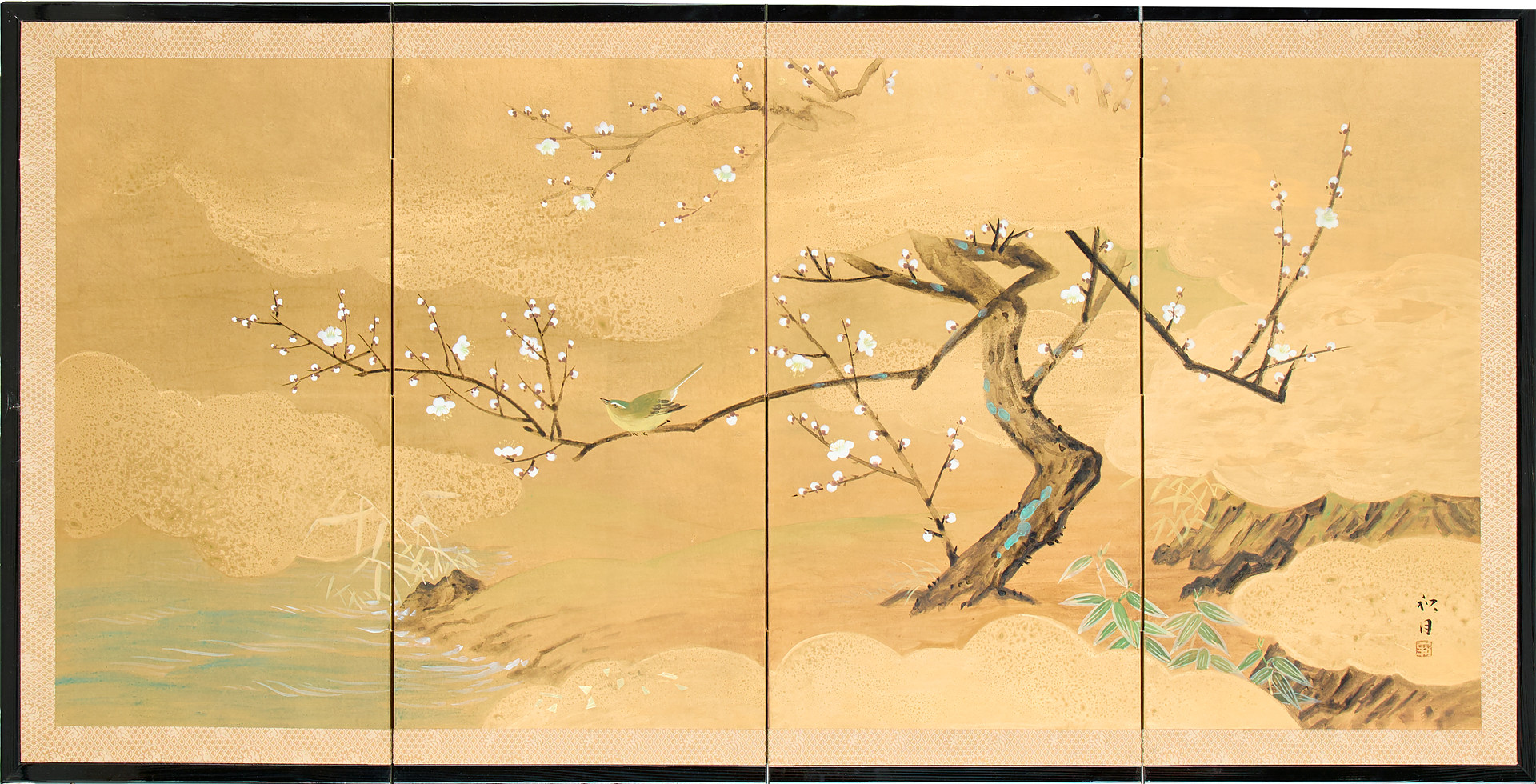 BORDSVIKSKÄRM Japan 1900-talets mitt/andra hälft.