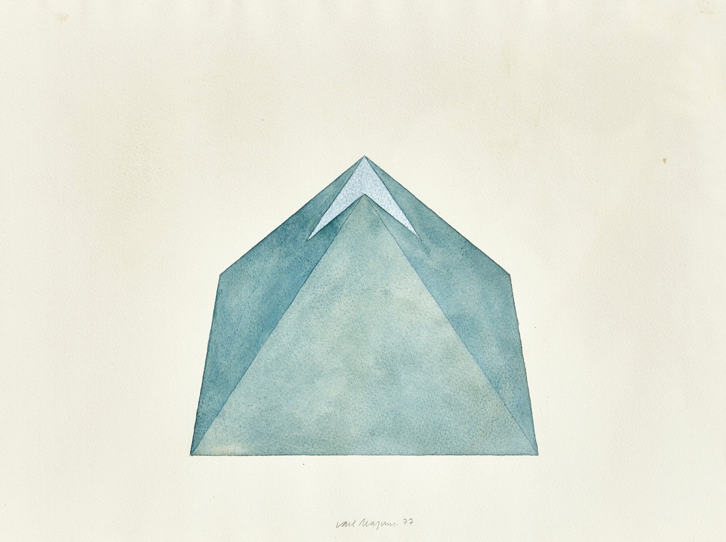 CARL MAGNUS (F. 1943). Pyramid, signerad och daterad -77, akvarell.