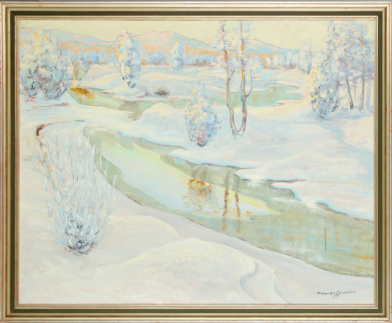 GUNNAR LARSSON. Vinterlandskap.