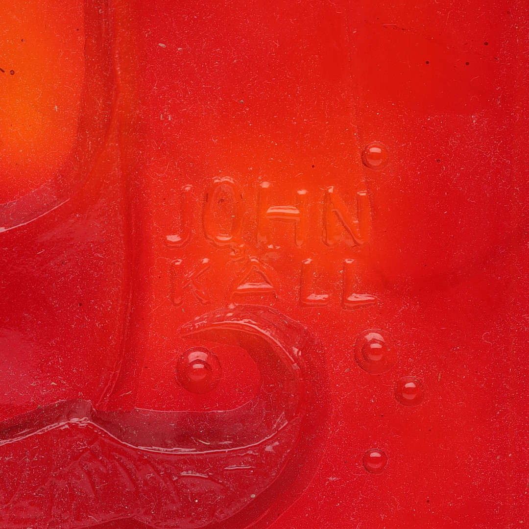 JOHN KÄLL. Väggrelief, Glas, Elme glasbruk, 1900-talest andra hälft.
